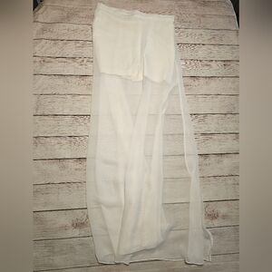 Cream Organza maxi shirt with built in shorts S/M